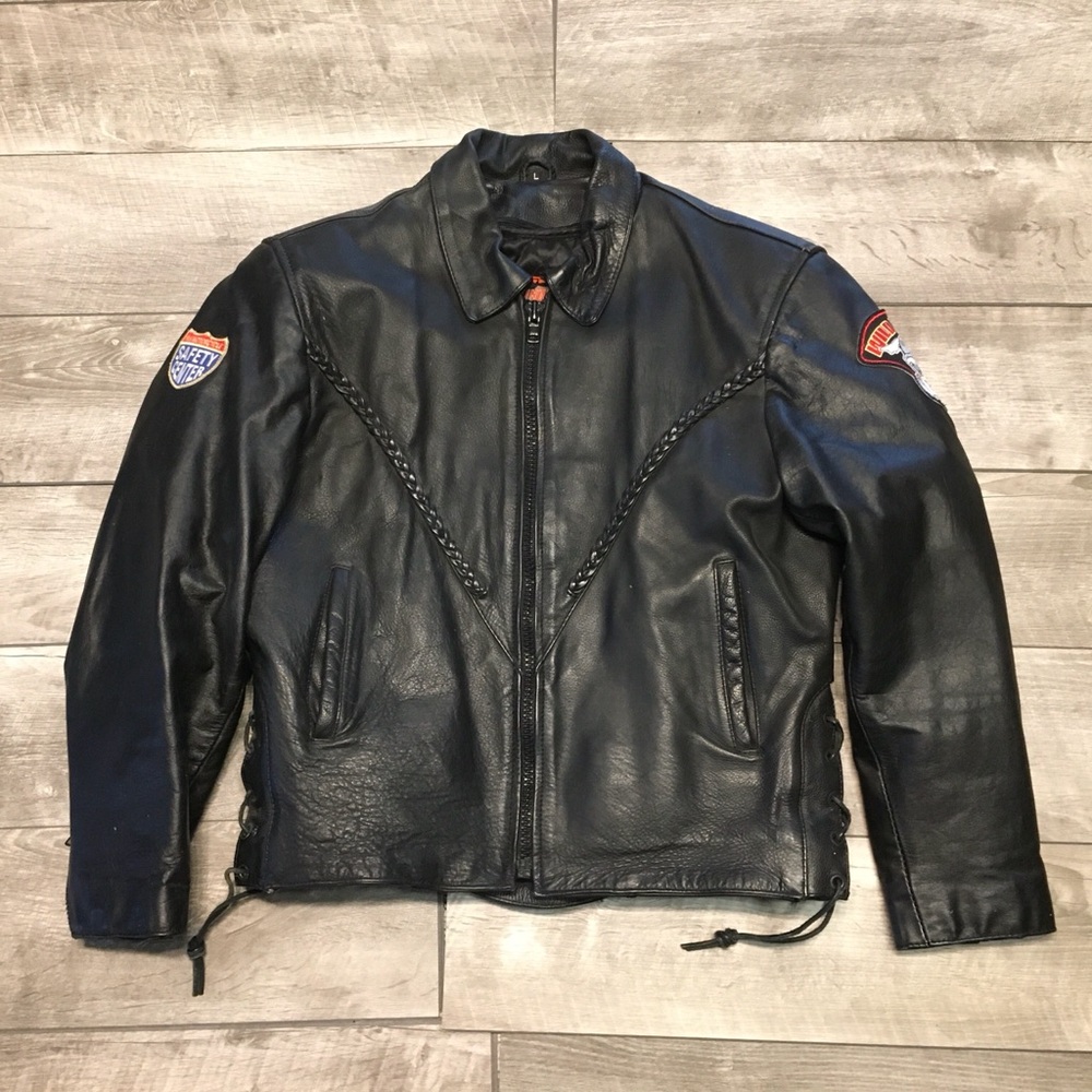 Interstate Leather Women’s Motorcycle Biker Riding Lined Coat Jacket Size Large